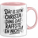 Christa Tasse Geschenk Dat Is So'n Christa Ding Dat Raffste Eh Nicht Geschenkidee Becher mit Name Rosa Trendation