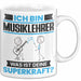 Musiklehrer Tasse Geschenk für Musiklehrer Geburtstag Lustiger Spruch Kaffee-Becher Was Ist Deine Superkraft Weiß Trendation