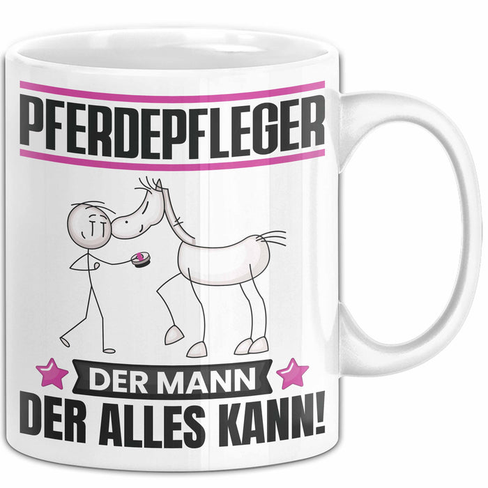 Pferdepfleger Tasse Geschenk für Pferdepfleger Der Mann Der Alles Kann Geschenkidee zum Geburtstag Weiß Trendation