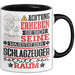 Schlagzeuger Geschenk Tasse Lustiger Spruch Erheben Sie Sich Der Schlagzeuger Betritt den Raum Schwarz Trendation