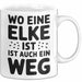 Elke Tasse Geschenk Wo Eine Elke Ist Ist Auch Ein Weg Geschenkidee Becher mit Name Weiß Trendation
