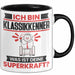 Klassikkenner Tasse Geschenk für Klassikkenner Geburtstag Lustiger Spruch Kaffee-Becher Was Ist Deine Superkraft Schwarz Trendation