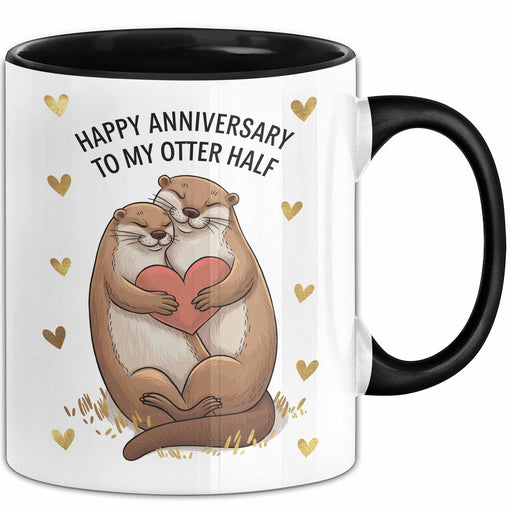 Romantisches Paar Jahrestagsfeier Tasse Geschenk Lustige Geschenkidee Spruch Alles Gute Zum Hochzeitstag Für Meine Otter Hälfte Trendation