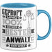Anwalt Geschenk Lustiger Spruch für Anwalt Geschenkidee Bester Anwalt Der Welt Blau Trendation