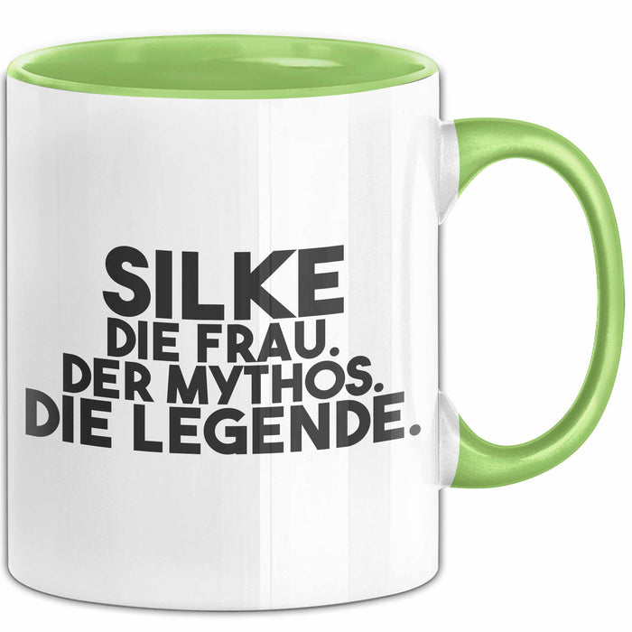 Silke Tasse Silke – Die Frau. Der Mythos. Die Legende. Geschenk Grün Trendation