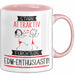 EDM-Enthusiastin Tasse Geschenk Becher Stark Attraktiv Furchtlos EDM-Enthusiastin Lustige Geschenkidee Rosa Trendation