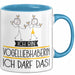 Geschenk für Vogelliebhaberin Tasse Lustige Geschenkidee Geburtstag Ich Bin Vogelliebhaberin Ich Darf Das Blau Trendation