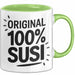 Susi Tasse Geschenk Original 100% Susi Geschenkidee Geburtstag Grün Trendation