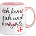 Deutschlehrer Unterricht Tasse Geschenk Lustige Geschenkidee Spruch Ich Kam Sah Und Korrigierte Rosa Trendation