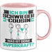 Schwiegercousin Tasse Geschenk für Schwiegercousin Geburtstag Lustiger Spruch Kaffee-Becher Was Ist Deine Superkraft Rosa Trendation