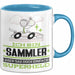 Sammler Geschenk Tasse Ich Bin Sammler Aber Sag Doch Einfach Superheld Lustige Geschenkdiee für Sammler Kaffee-Becher Blau Trendation
