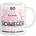 Schwiegertochter Tasse Geschenk Spruch So Sieht Eine Coole Schwiegertochter Aus Becher Weiß Trendation