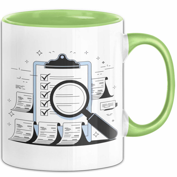 Wirtschaftsprüfer Tasse Geschenk Lustige Geschenkidee Spruch Für Detail Prüfer Grün Trendation