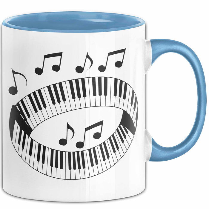 Pianist Tasse Geschenkidee für Fans klassischer Tastenklänge Blau Trendation