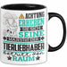 Tierliebhaber Geschenk Tasse Lustiger Spruch Erheben Sie Sich Der Tierliebhaber Betritt den Raum Schwarz Trendation