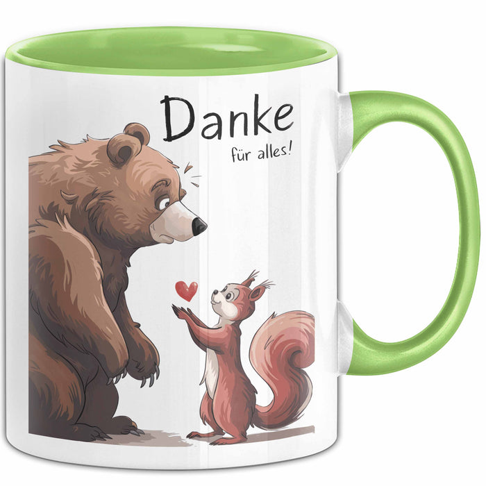 Lehrer Wertschätzung Danke Tasse Geschenk Lustige Geschenkidee Spruch Danke Für Alles Grün Trendation