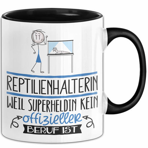 Reptilienhalterin Geschenk Tasse Lustiger Spruch Reptilienhalterin Weil Superheldin Kein Offizieller Beruf Ist Geschenkidee Trendation