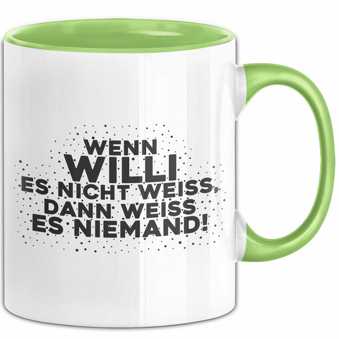 Willi Tasse Wenn Willi Es Nicht Weiss, Dann Weiss Es Niemand! Geschenk