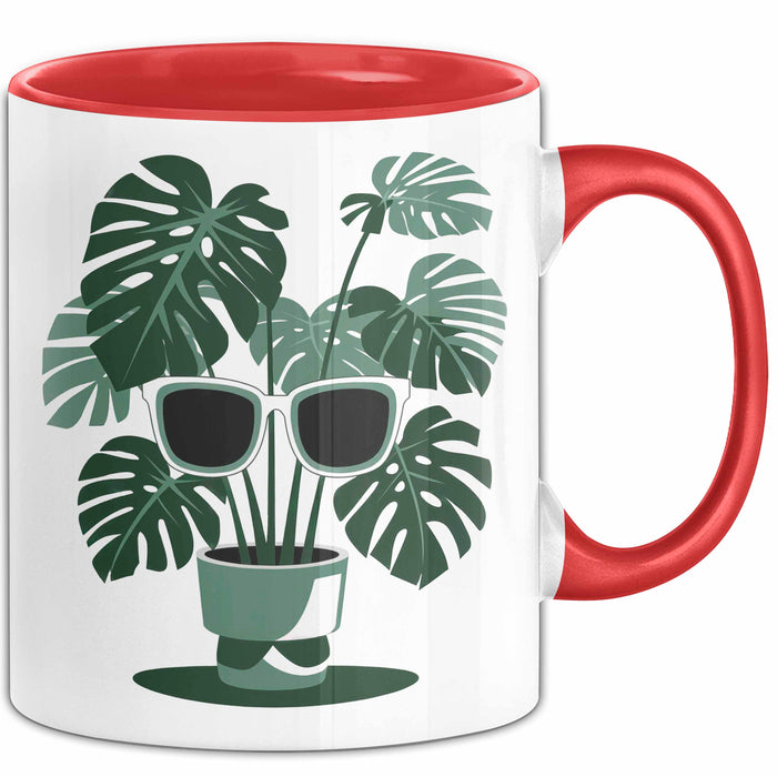 Pflanzenmama Tasse Geschenkidee für Zimmerpflanzen Pflegerin Rot Trendation