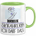 Geschenk für Skifahrerin Tasse Lustige Geschenkidee Geburtstag Ich Bin Skifahrerin Ich Darf Das Grün Trendation