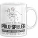 Polo-Spieler Geschenk Tasse Ich Bin Polo-Spieler Aber Sag Doch Einfach Superheld Lustige Geschenkdiee für Polo-Spieler Kaffee-Becher Weiß Trendation