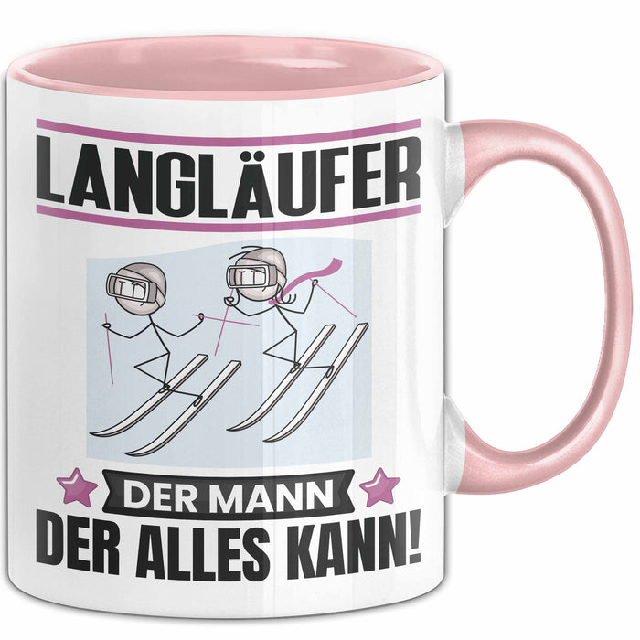 Langläufer Tasse Geschenk für Langläufer Der Mann Der Alles Kann Geschenkidee zum Geburtstag Rosa Trendation