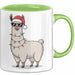 Lama Weihnachtsfeier Tasse Geschenk Lustige Geschenkidee Spruch Grün Trendation