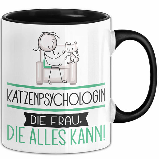 Katzenpsychologin Geschenk Tasse Becher Die Frau Die Allen Kann Geschenkidee für eine Katzenpsychologin Lustig Trendation