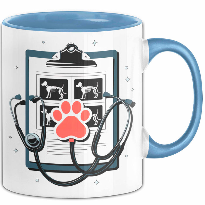 Tiermedizinischer Assistent Tasse Geschenk Lustige Geschenkidee Spruch Für Tierpflege Teams Blau Trendation