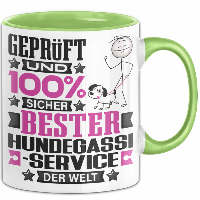 Hundegassi-Service Geschenk Lustiger Spruch für Hundegassi-Service Geschenkidee Bester Hundegassi-Service Der Welt Grün Trendation