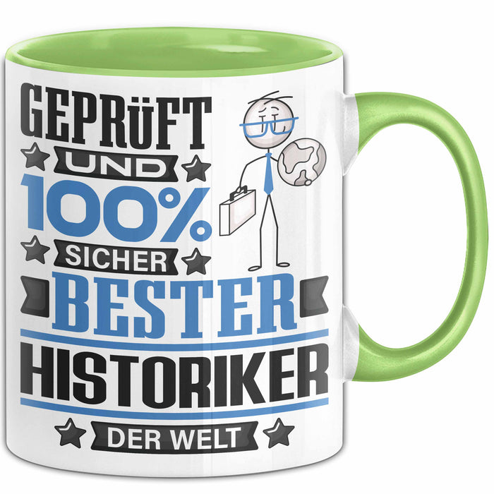 Historiker Geschenk Lustiger Spruch für Historiker Geschenkidee Bester Historiker Der Welt Grün Trendation