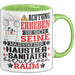 Haustiersanitäter Geschenk Tasse Lustiger Spruch Erheben Sie Sich Der Haustiersanitäter Betritt den Raum Grün Trendation