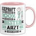 Arzt Geschenk Lustiger Spruch für Arzt Geschenkidee Bester Arzt Der Welt Rosa Trendation