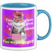 Meme Tasse Geschenk Lustiger Becher Katze Too Glam To Give A Damn You Slay Babygirl Blau Trendation