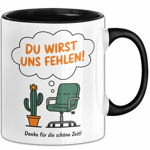 Büroarbeit Kollege Abschied Tasse Geschenk Lustige Geschenkidee Spruch Du Wirst Uns Fehlen Danke Für Die Schöne Zeit Trendation