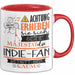 Indie-Fan Tasse Geschenk Lustiger Spruch Bitte Erheben Sie Sich Seine Majestät Die Indie-Fan Betritt Den Raum Rot Trendation