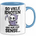 Sensenmann Tasse Geschenk Lustige Geschenkidee Spruch So Viele Idioten Und Nur 1 Sense Blau Trendation