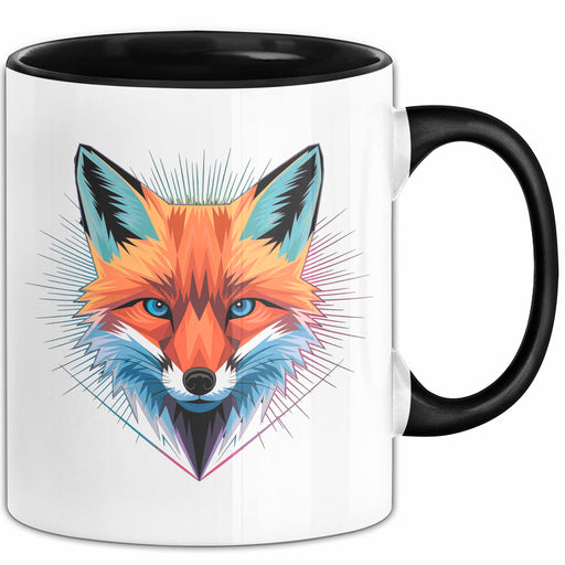Fuchs Tierliebhaber Tasse Geschenk Lustige Geschenkidee Spruch Schwarz Trendation