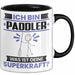 Paddler Tasse Geschenk für Paddler Geburtstag Lustiger Spruch Kaffee-Becher Was Ist Deine Superkraft Schwarz Trendation