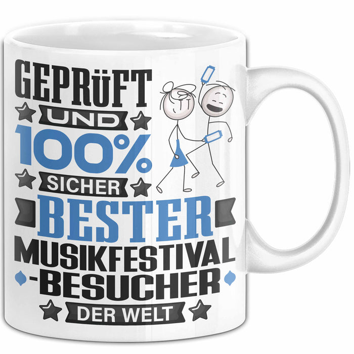 Musikfestival-Besucher Geschenk Lustiger Spruch für Musikfestival-Besucher Geschenkidee Bester Musikfestival-Besucher Der Welt Weiß Trendation