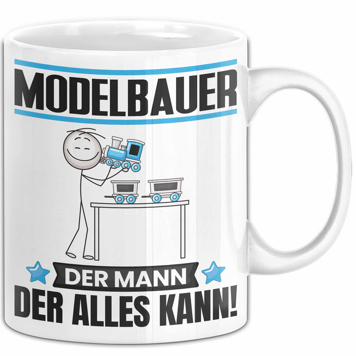 Modelbauer Tasse Geschenk für Modelbauer Der Mann Der Alles Kann Geschenkidee zum Geburtstag Weiß Trendation