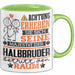 Halbbruder Geschenk Tasse Lustiger Spruch Erheben Sie Sich Der Halbbruder Betritt den Raum Grün Trendation