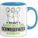Schwiegervater Geschenk Tasse So Gut Kann Nur Ein Schwiegervater Aussehen Geschenkidee Kaffee-Becher Blau Trendation