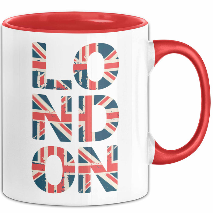 England Flagge London Tasse Geschenk Lustige Geschenkidee Spruch Rot Trendation