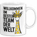 Office Arbeitskollege Tasse Geschenk Lustige Geschenkidee Spruch Willkommen Im Besten Team Der Welt Weiß Trendation