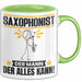Saxophonist Tasse Geschenk für Saxophonist Der Mann Der Alles Kann Geschenkidee zum Geburtstag Grün Trendation