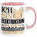 Elektrikerin Ausbildung Start Geschenk Tasse Ich Bin Elektrikerin In Der Ausbildung Ich Darf Das Kaffee-Becher Geschenkidee Rosa Trendation