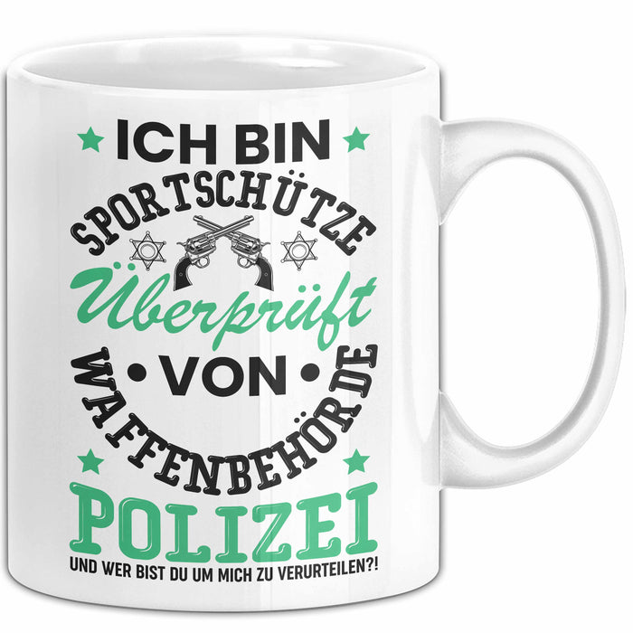 Sportschütze Tasse Geschenk Spruch Geschenkidee Geburtstag Ich Bin Sportschütze Weiß Trendation