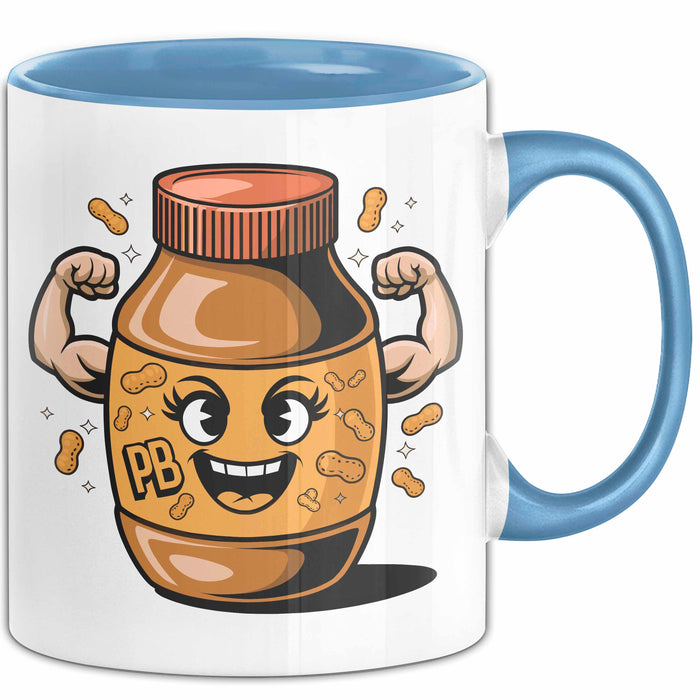 Nussbutter Fan Tasse Geschenkidee für Aufstrich Liebhaber Blau Trendation