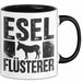 Eselbauer Esel Tier Tasse Geschenk Lustige Geschenkidee Spruch Esel Flüsterer Schwarz Trendation